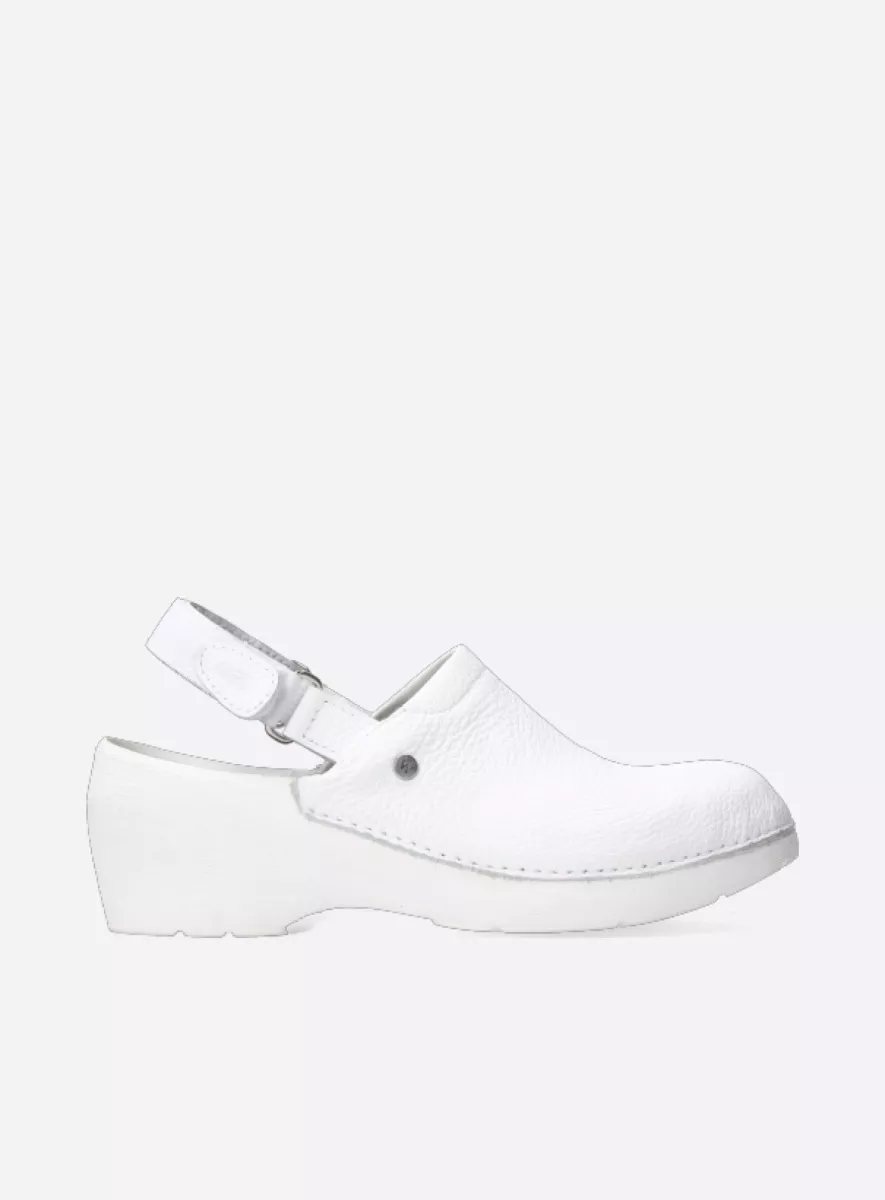 Multi Strap Clog – Leder weiß
