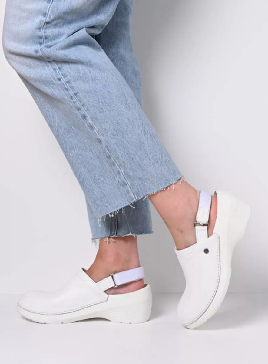 Multi Strap Clog – Leder weiß – Bild 7