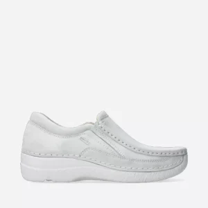 Roll Sneaker – Effekt-Leder altweiß